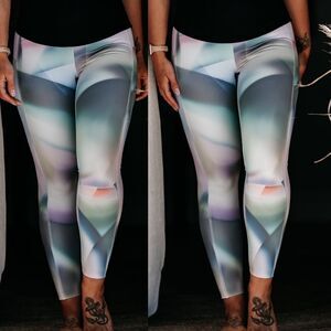 Print ankle work out leggings lounge stretch plus